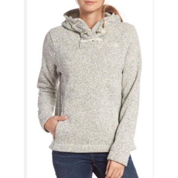 The North Face Women’s Sz S Gray Crescent Hooded Pullover Sweater - Picture 1 of 11